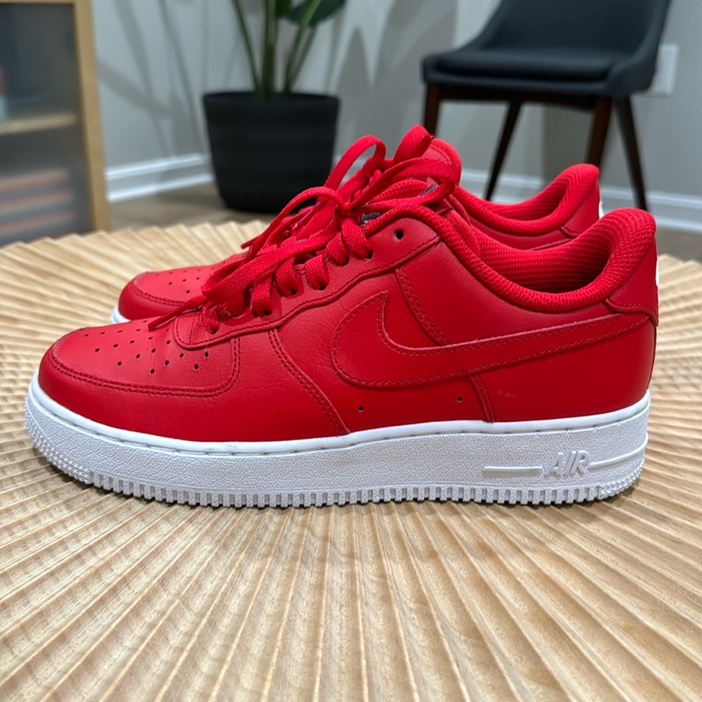 Nike Air Force 1 - Red - Women 9 Men 7.5